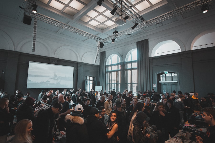Wedding ceremony with guests seated outdoors